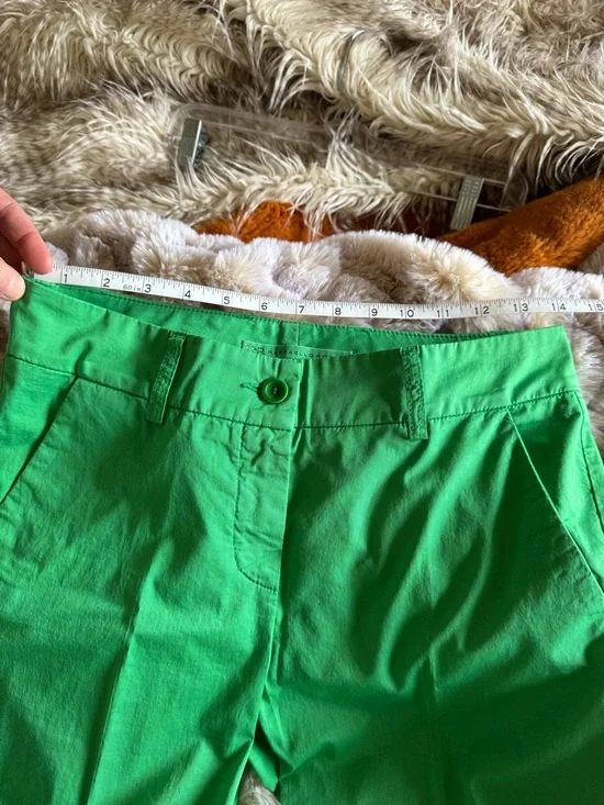 RAFFAELLO ROSSI Women’s Dora Cropped Green Trousers Size 6 US (34 DE) - Picture 5 of 11